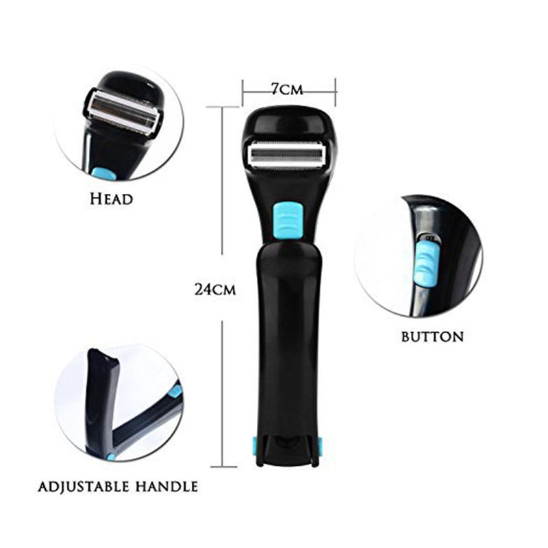 Back shaver handle foldable shaver