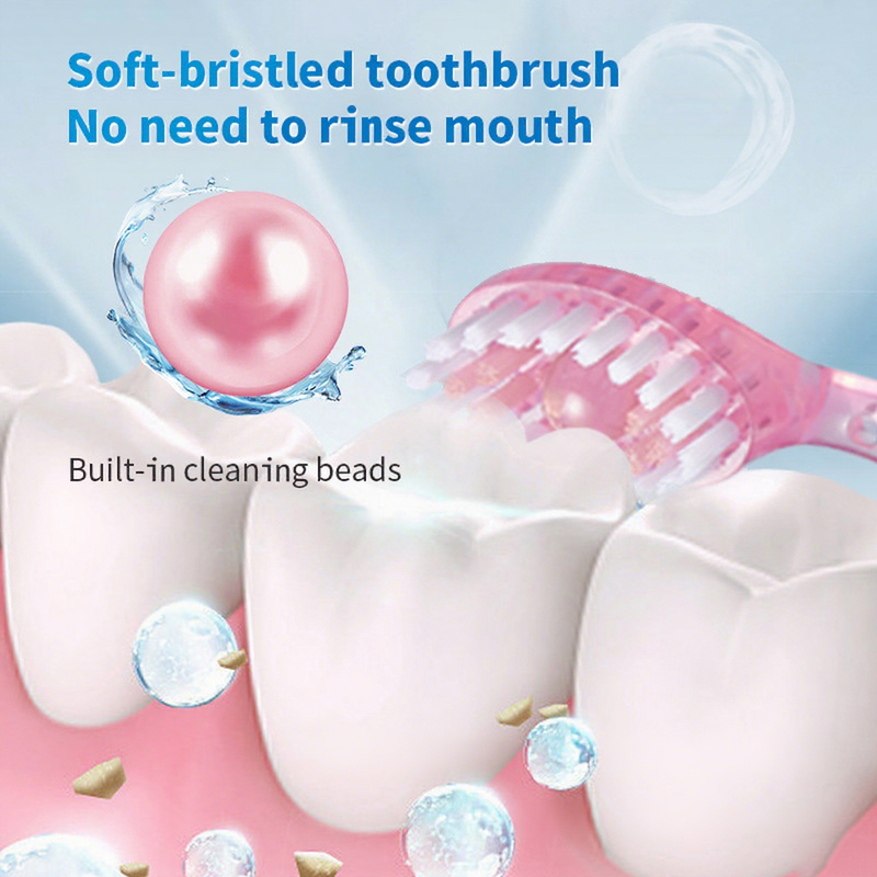 Explosion bead disposable toothbrush mini multifunctional with soft bristles dental floss toothpick