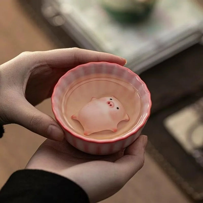 Cartoon ceramic teacup