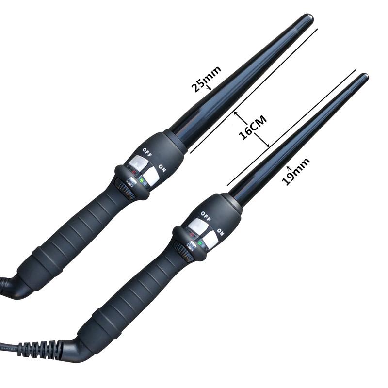 Conical curling iron wand 