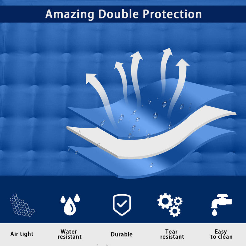 Outdoor thicken self-inflating camping mattress